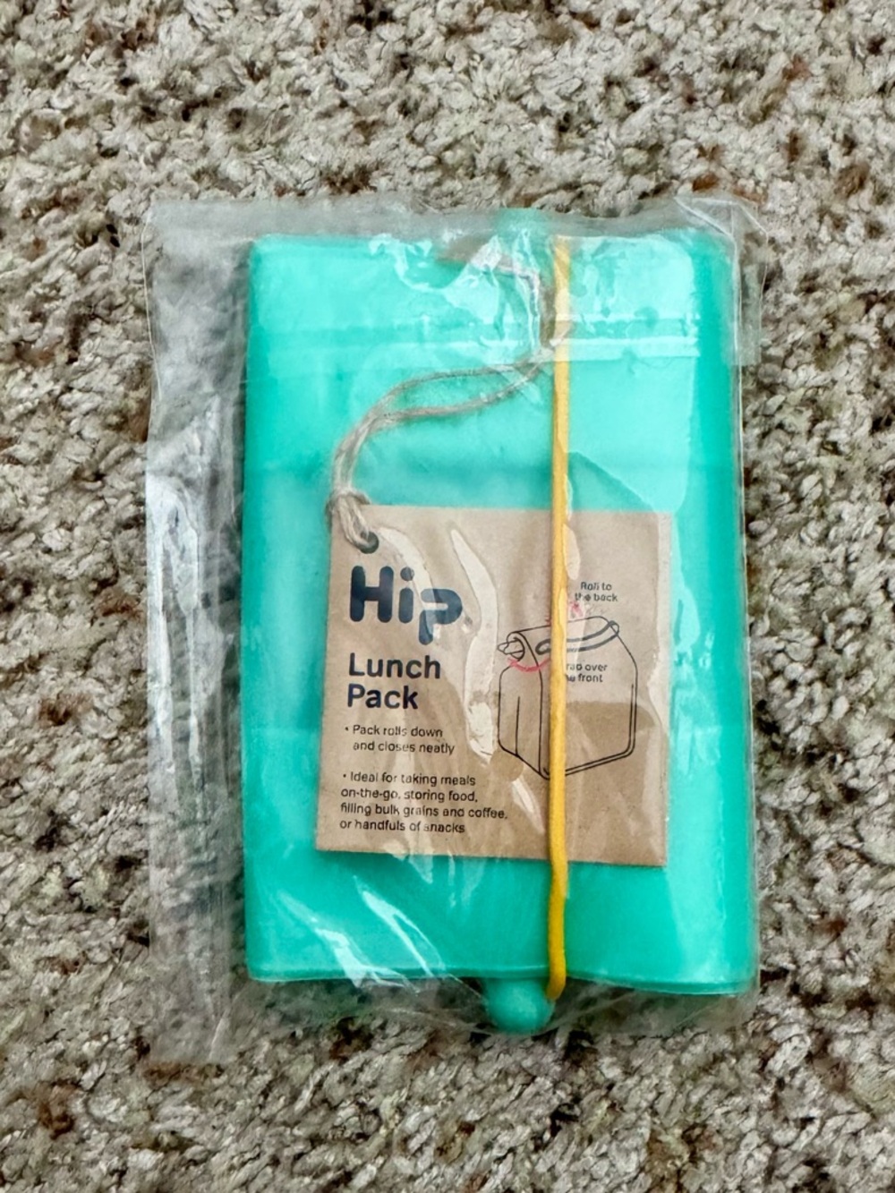 h.i.p. Lunch Pack in Teal with Yellow Band
